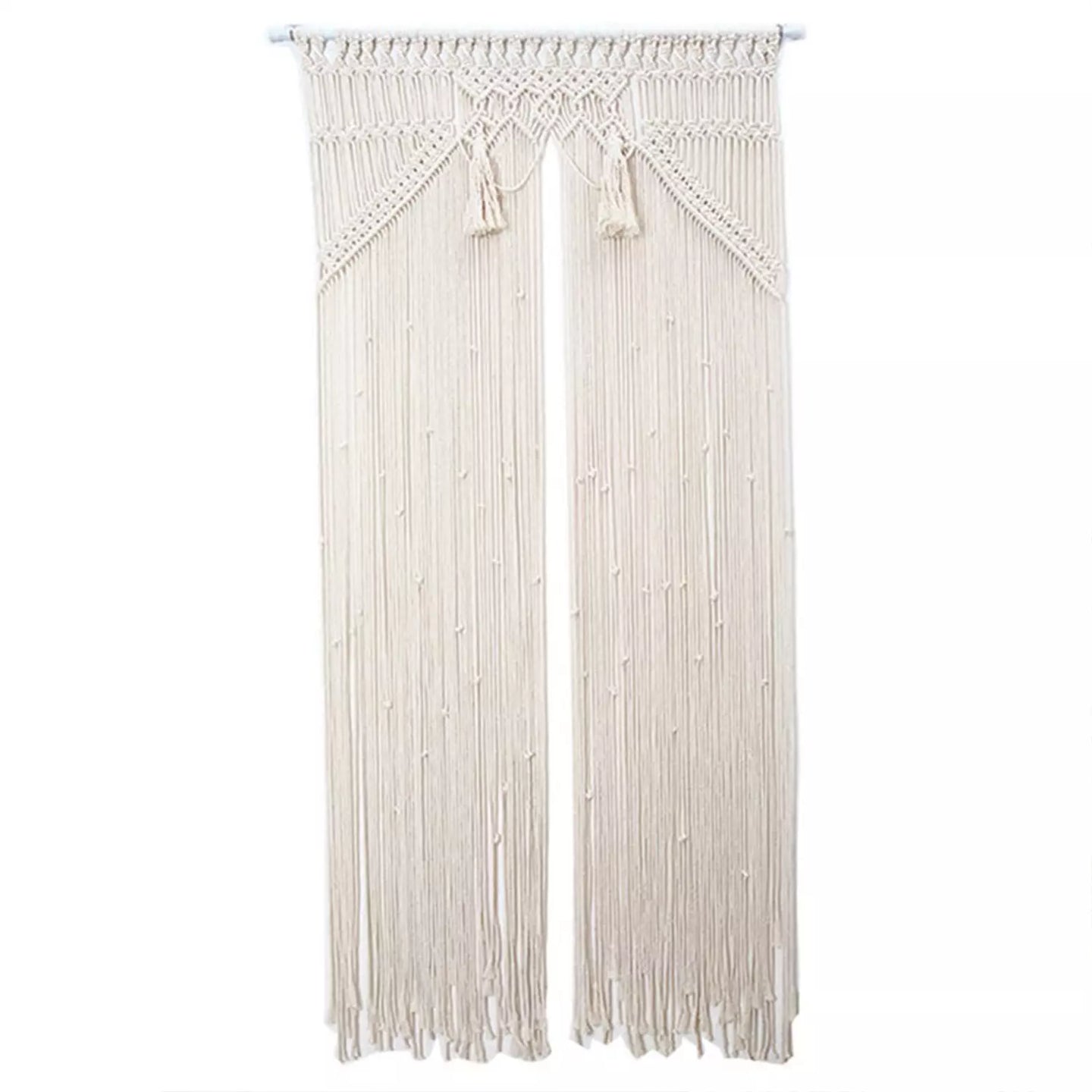 Macrame Curtain For Windows 8 feet - Leechoo